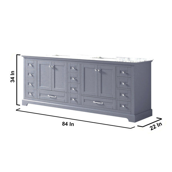 Red Barrel Studio® Drumgurland 84" Double Bathroom Vanity Set & Reviews